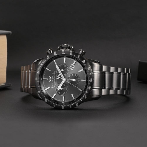 Philip Watch Grand reef 43mm chr gun dial br gun uomo