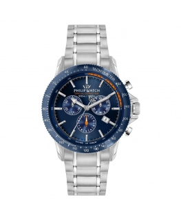 Philip Watch Grand reef 43mm chr blue dial br ss maschile