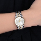 Philip Watch Anniversary 30mm 3h w/sil dial br ss+yg donna
