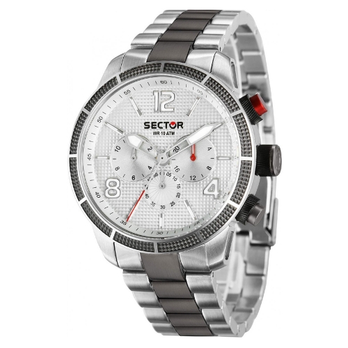 Sector 850 45mm multi white silver dial br ss uomo R3253575006