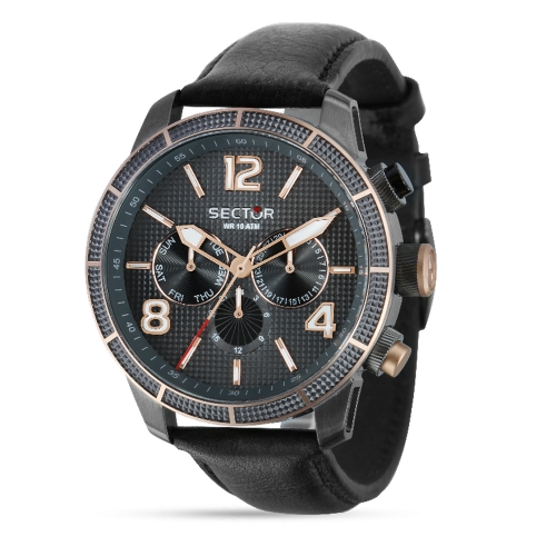 Sector 850 45mm multi cool gray dial black st uomo R3251575013