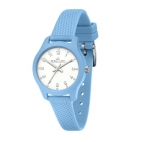 Morellato Soft 32mm 3h white dial l.blue silico st maschile