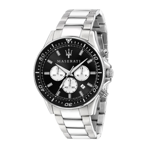 Maserati Sfida 44mm chr black dial br ss