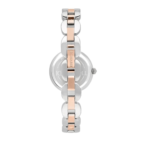 Trussardi T-chain 28mm 2h white dial br ss+rg