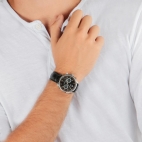 Trussardi T-evolution 40mm 3h blk dial st