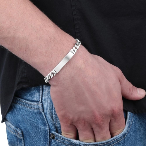 Morellato Vela br ss chain + tag + black crystals uomo SAHC15