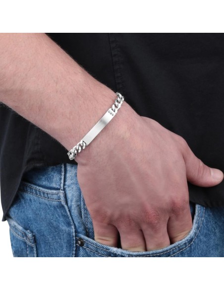 Morellato Vela br ss chain + tag + black crystals uomo SAHC15