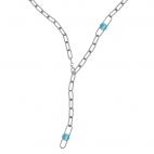 Morellato 1930 pend. blu cat-eye stone 100cm