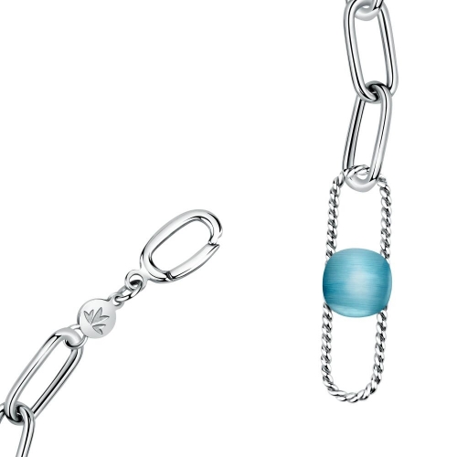 Morellato 1930 pend. blu cat-eye stone 100cm