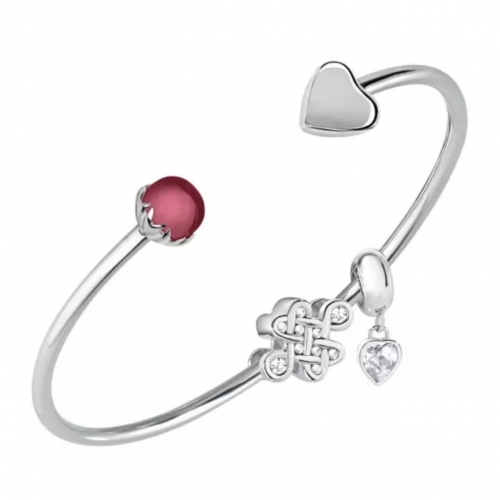 Morellato Drops bangle heart&amethyst w/2 beads donna SCZ1014