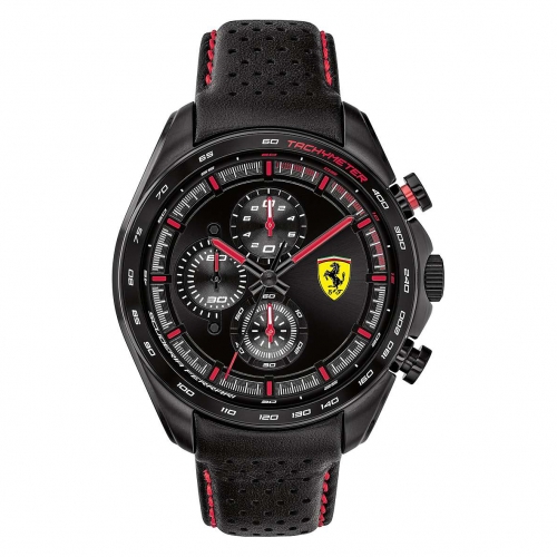 Ferrari Speedracer chrono wleather strap maschile FER0830647