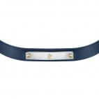 Bracciale MASERATI uomo pelle blu / acciaio