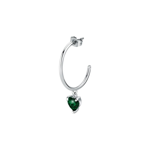 La Petite Story Single earring ss pla+green pp stone