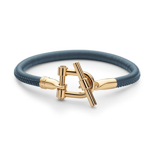 Paul Hewitt Bracelet t-shackle ip gold blue leather