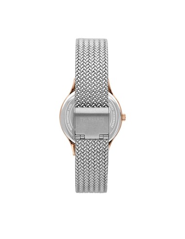 Trussardi T star 34mm 2h rg ca sil dial mesh br ss