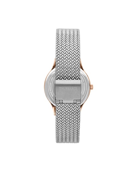 Trussardi T star 34mm 2h rg ca sil dial mesh br ss