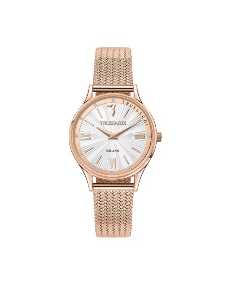 Orologio TRUSSARDI donna T-star oro rosa mesh / bianco