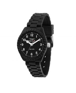 Sector Diver 36mm 3h blk dial black silicon st