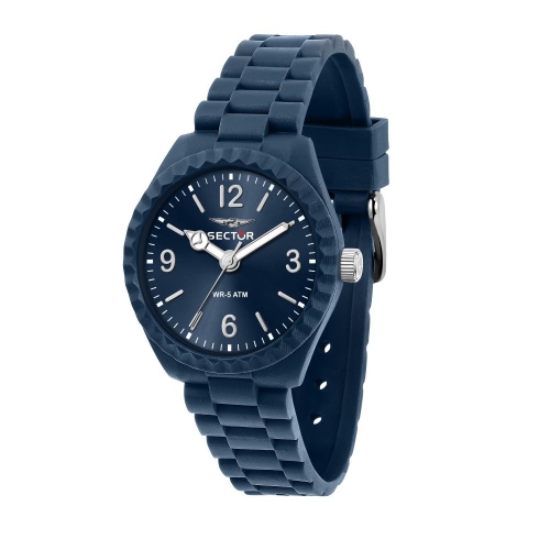 Sector Diver 36mm 3h blue dial blue silicon st