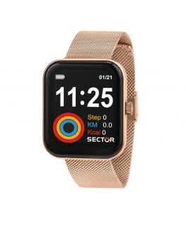 Smartwatch Sector S-03 mesh oro rosa - 43x36 mm