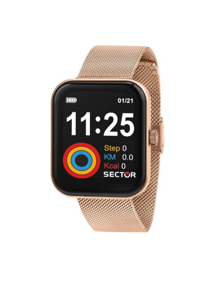 Smartwatch Sector S-03 mesh oro rosa - 43x36 mm
