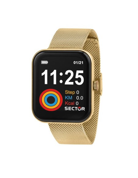 Smartwatch SECTOR S-03 acciaio mesh dorato - 43x36 mm