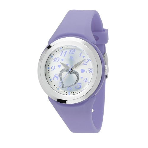 B&g Teenager 35.5mm 3h white dial purple str