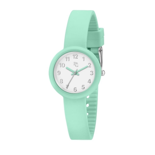 B&g Soft 30mm 3h white dial green silicon st