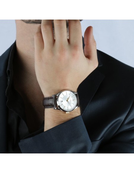 Orologio PHILIP WATCH uomo Sunray datario marrone / argento