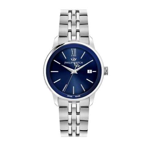 Philip Watch Anniversary 40mm 3h blue dial br ss