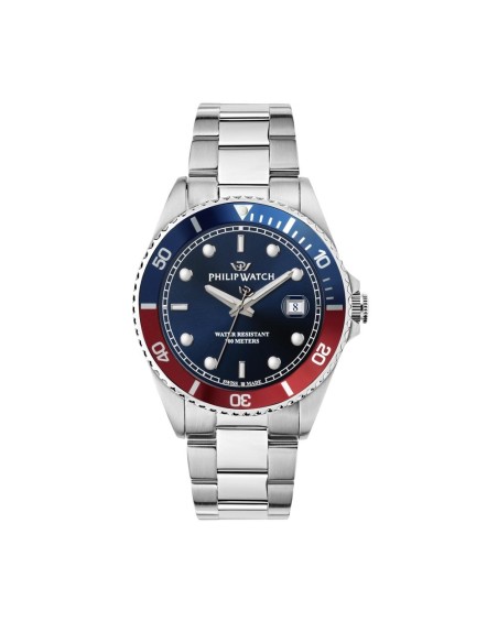 Orologio PHILIP WATCH uomo Caribe datario acciaio blu / rosso