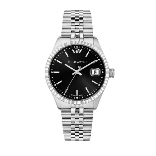 Philip Watch Caribe 39mm 3h black dial br ss