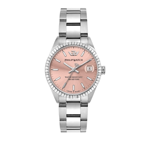 Philip Watch Caribe 35mm 3h rose dial br ss