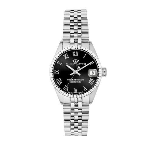 Philip Watch Caribe 31mm 3h black dial br ss