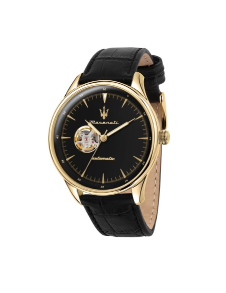 Orologio MASERATI uomo Tradizione Automatico pelle nero / oro