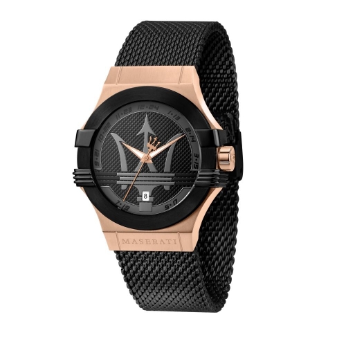 Orologio MASERATI uomo Potenza data acciaio nero