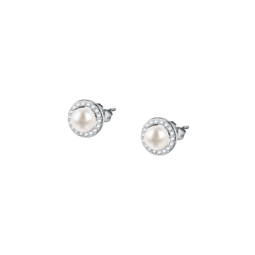Morellato Perla earrings with cz+6mm 925 pearl