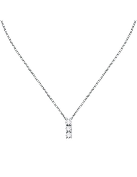 Collana MORELLATO Scintille acciaio rodiato argento / 3 zirconi