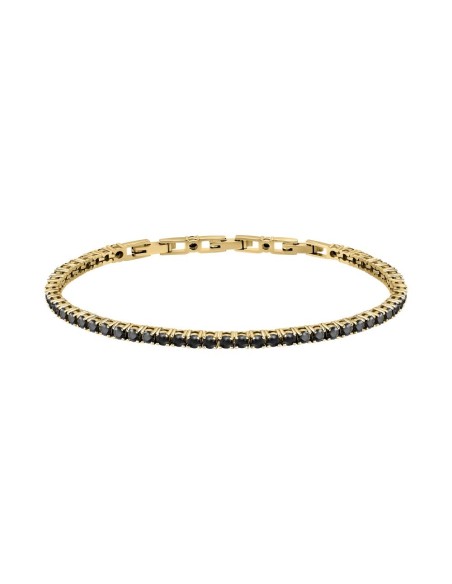Bracciale MORELLATO uomo Tennis argento 925 dorato / nero