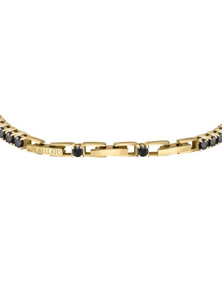 Bracciale MORELLATO uomo Tennis argento 925 / pietre nere