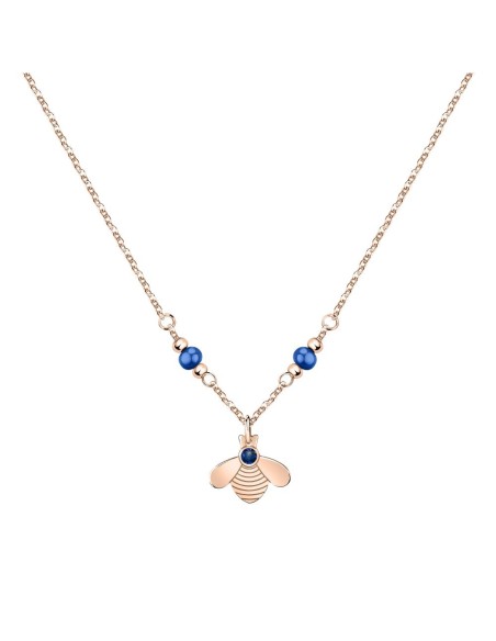 Collana MORELLATO donna Maia acciaio oro rosa / pietre blu