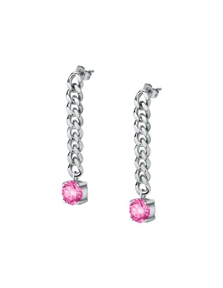Orecchini MORELLATO donna Poetica acciaio / cristalli rosa