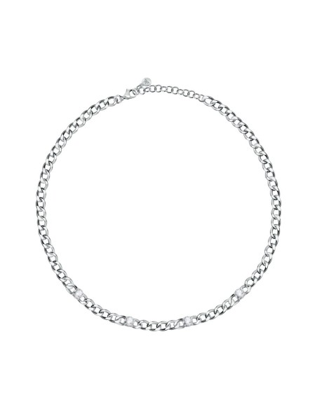 Collana MORELLATO donna Poetica acciaio / cristalli bianchi