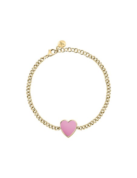 Bracciale MORELLATO donna Incanto acciaio dorato / cuore rosa