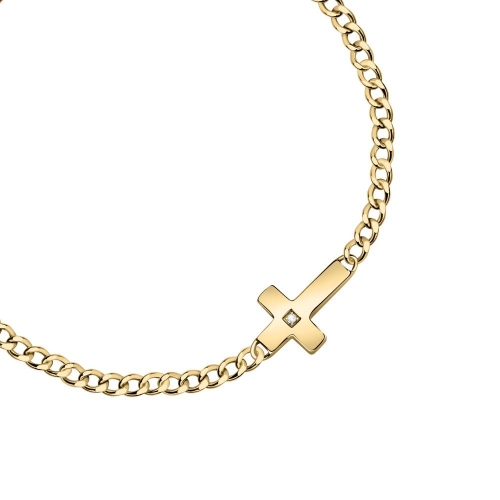Bracciale MORELLATO uomo Cross acciaio dorato /...
