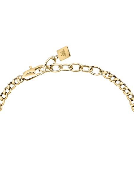 Bracciale MORELLATO uomo Cross acciaio dorato / cristalli bianchi