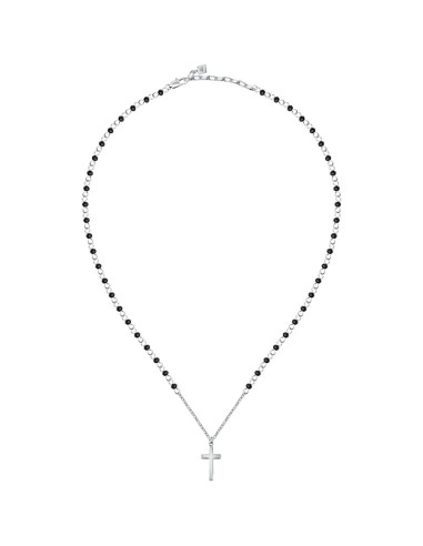Collana MORELLATO uomo Cross acciaio / nero /...