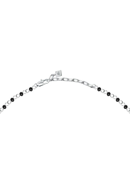 Collana MORELLATO uomo Cross acciaio / nero / croce