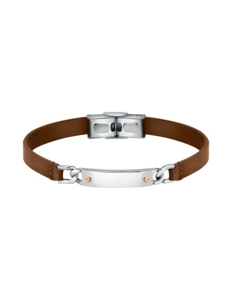 Bracciale  MORELLATO uomo Moody pelle marrone / acciaio