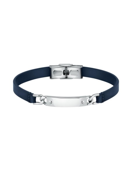 Bracciale MORELLATO uomo Moody pelle blu / acciaio